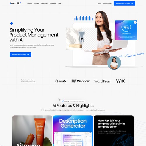 Team website with the title 'Clean Minimal Saas Website Design'