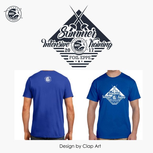 Fencing design with the title 'logo concept for fencing academy'