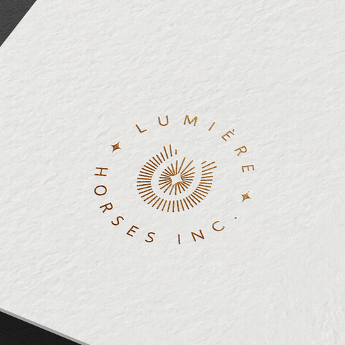 Horse stable logo with the title 'Lumiere Horses Logo'