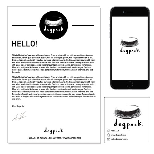 Letterhead brand with the title 'Branding'