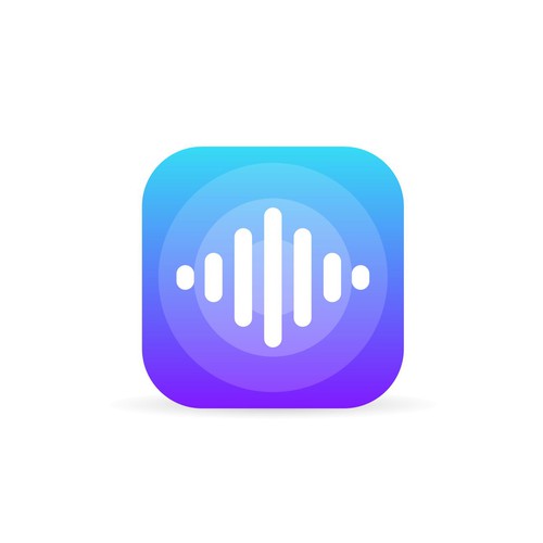 Player design with the title 'Clean App Icon for Music Player Apps'