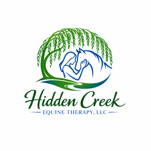 Creek design with the title 'Hidden Creek Equine Therapy, LLC'