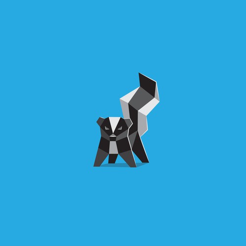 Capital logo with the title 'Low poly skunk (Skunk Capital)'