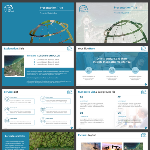 Programming design with the title 'a Branded PPT Template for a GIS Company'