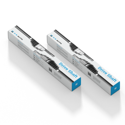 Mechanical design with the title 'Automobile Spare parts Box Packaging'