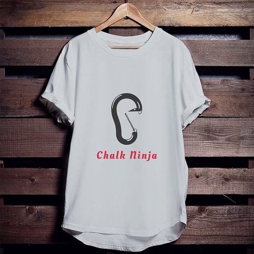 Chalkboard logo with the title 'Logo concept for Climbing brand'