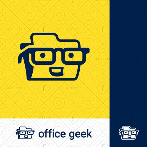 Folder design with the title 'Geek Folder Mascot Logo - SOLD'