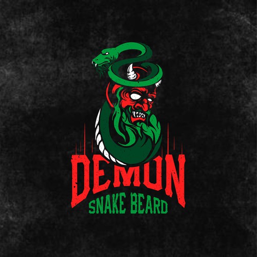 Hardcore logo with the title 'Demon Snake Beard'