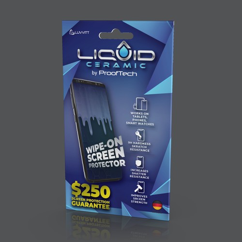 Cell design with the title 'Screen Protector Packaging Design'