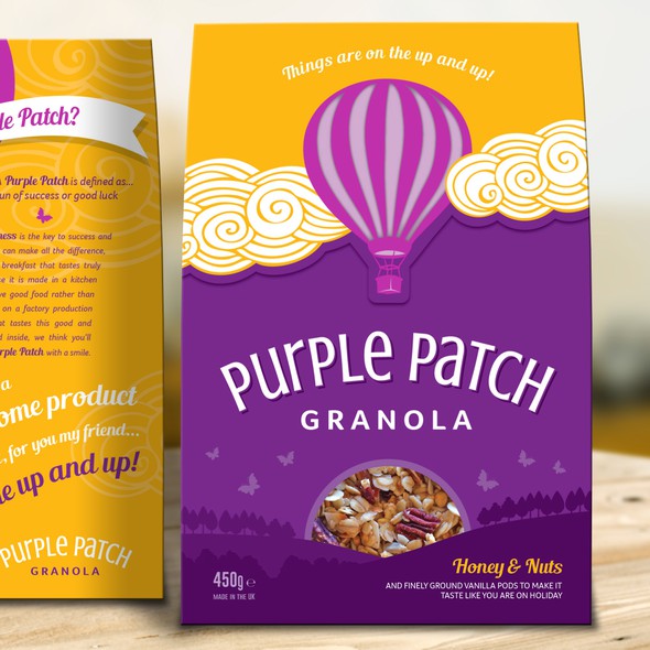 Cereal packaging with the title 'Granola Creative Pack Design'