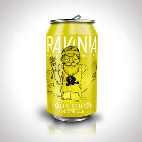 Unique artwork with the title 'Beer can design for Ravina'