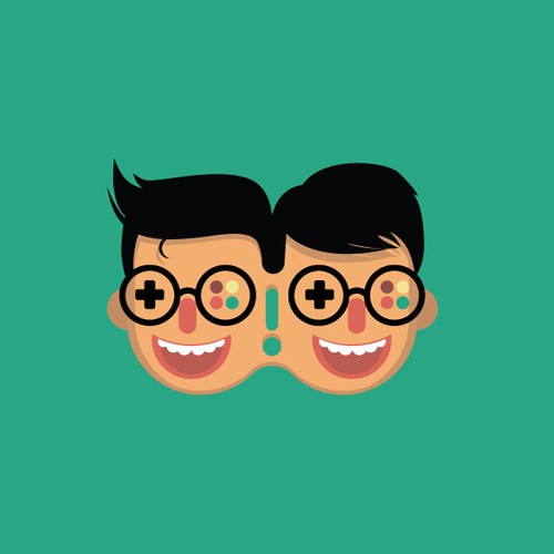 Video game logo with the title 'Two Nerds'