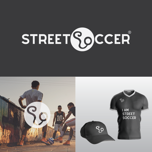 Out-of-the-box logo with the title 'Unique Logo Concept for Street Soccer'
