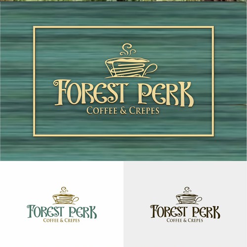 Crêpe logo with the title 'Forest Perk'