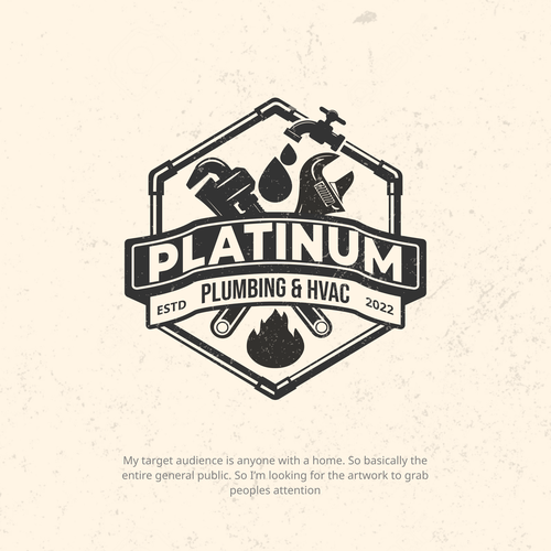 Plumbing logo with the title 'PLUMBING LOGO'