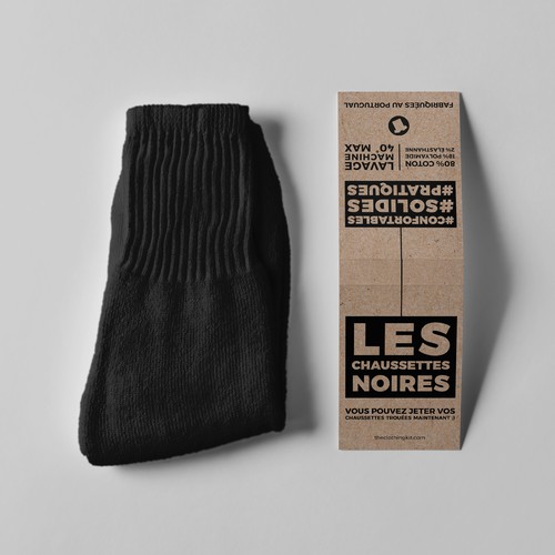 Sock design with the title 'Label Tag for Socks'