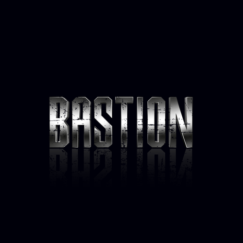 Metallic logo with the title 'Bold metalic logo for "Bastion"'