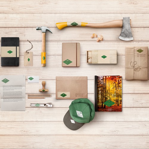 Woods design with the title 'creation d'un logo'