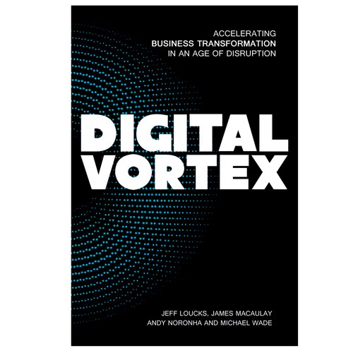 Digital book cover with the title 'Book cover design for Digital Vortex'