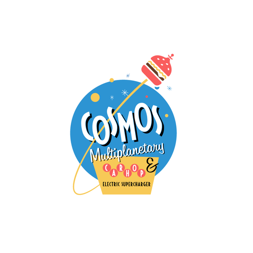 Mid-Century design with the title 'Carhop & Electris supercharger logo'