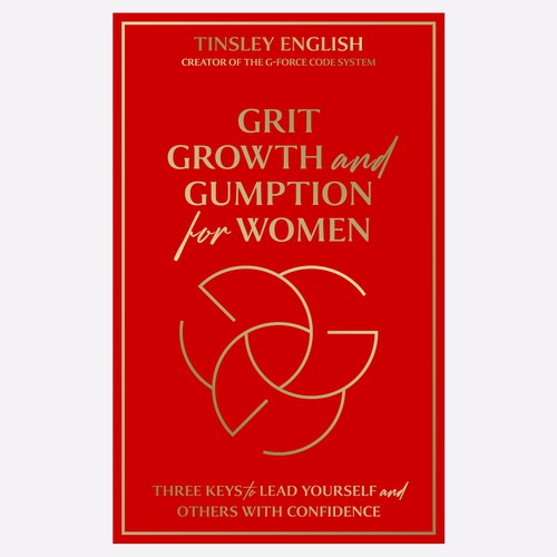 Geometric book cover with the title 'Grit, Growth and Gumption for Women Book Cover'