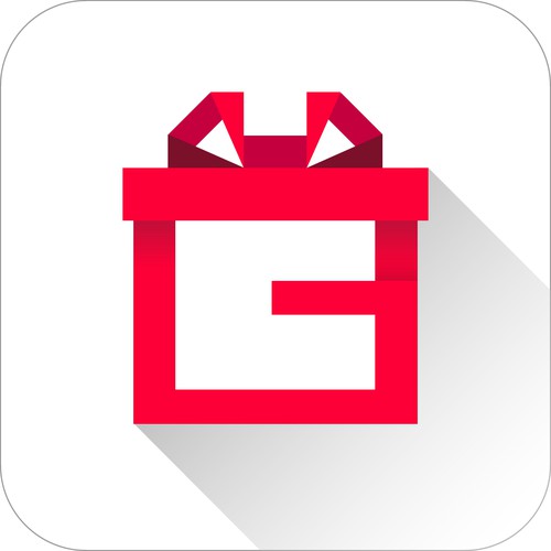 Tracker design with the title 'App icon for a gift tracker'