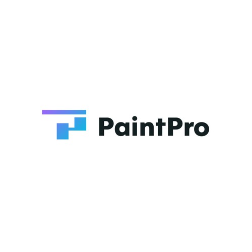 Paintbrush design with the title 'P letter'