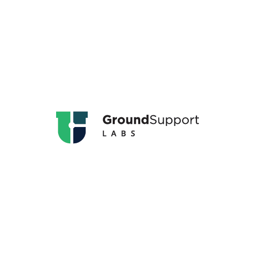 Flask design with the title 'Ground Support Labs - Logo Concept'