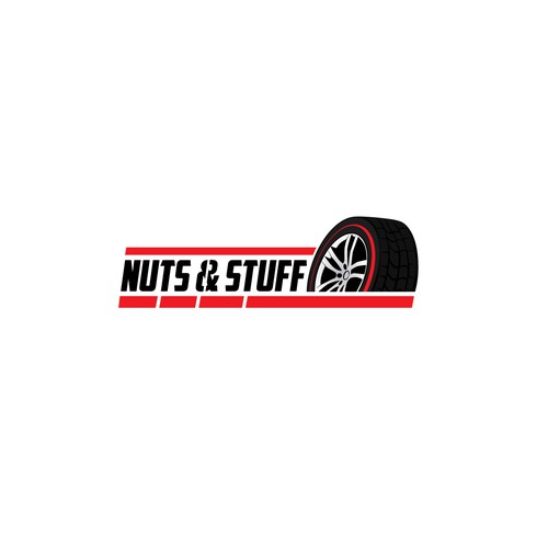 Wheel logo with the title 'A Bold Logo Design for Nuts & Bolts Company'