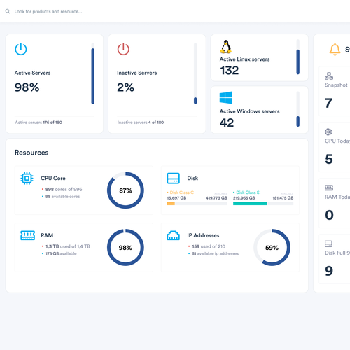 Blue website with the title '1Stack Dashboard'