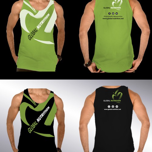 Gym t-shirt with the title 'Diseño para ropa y gorras'