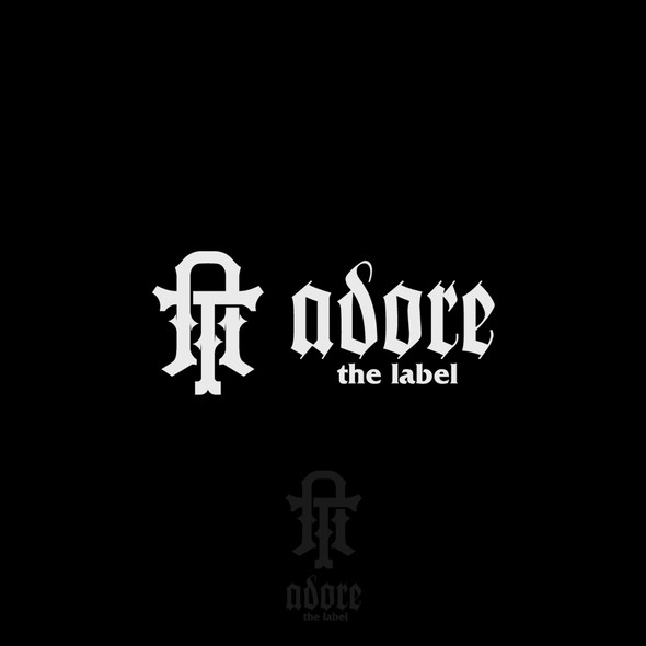 标题为“ADORE the LABEL的MONOGRAMS logo”的服装标志