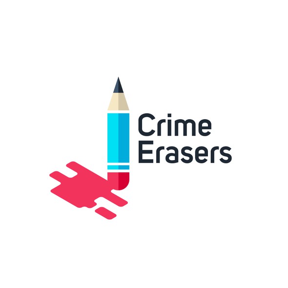 High school logo with the title 'Crime Erasers'