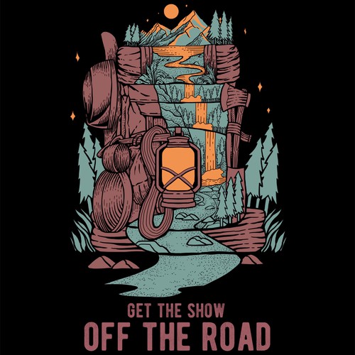 Hiking t-shirt with the title 'T-shirt Design for Outdoor Brand'