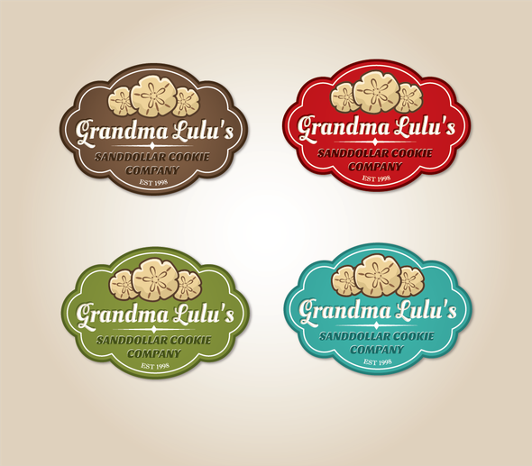 Cookie logo with the title 'Help Grandma Lulu's Sanddollar Cookie Company with a new logo'