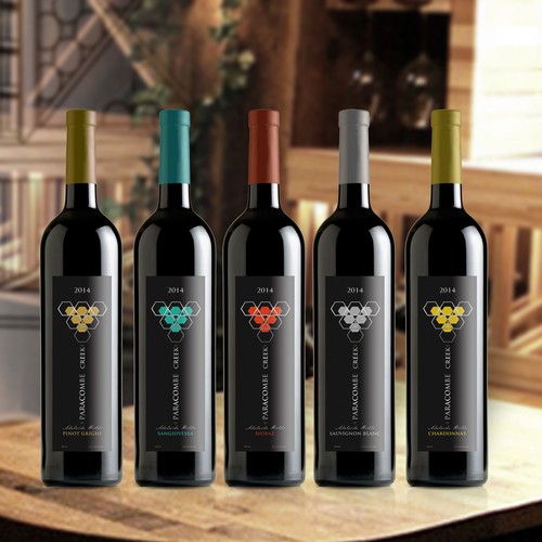 Bottle design with the title 'wine label '