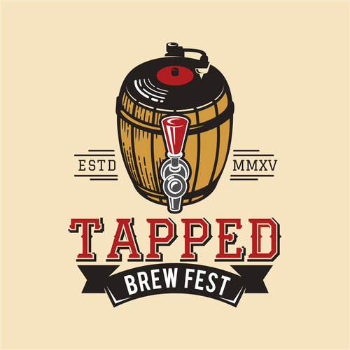 Scanning logo with the title 'Night time beer festival with a party environment'