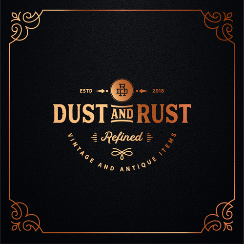 Antique design with the title 'Dust and Rust'