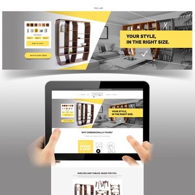 Headbanner design for furnishing company