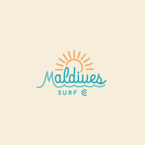 Vintage surf logo with the title 'Surf Branding'