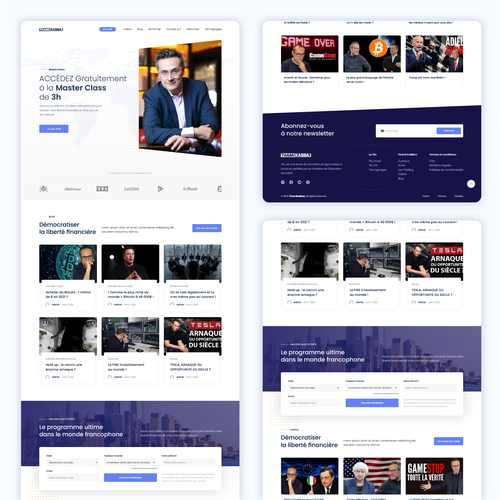 Mobile app website with the title 'Finance Website'
