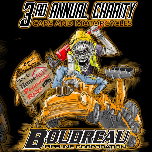 Construction t-shirt with the title 'T -shit design finalist'