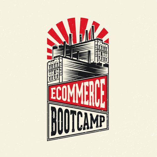 Factory design with the title 'Ecommerce Bootcamp'
