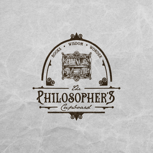 Drawing logo with the title 'The Philosopher's Cupboard'
