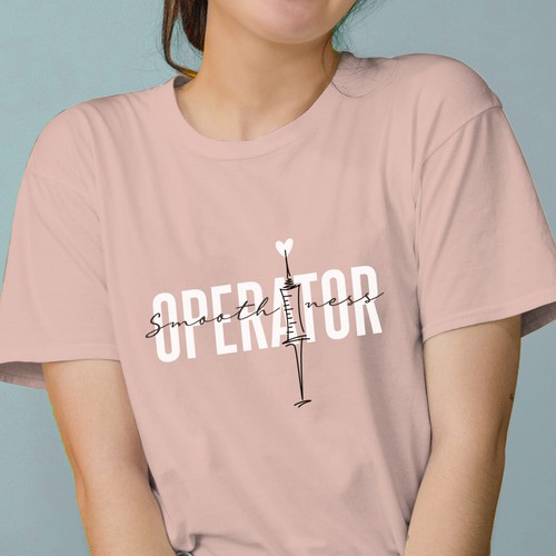 Nurse design with the title 'T-shirt for nurse injectors'