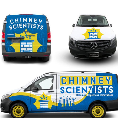 Chemistry design with the title 'Chimney Scientists'