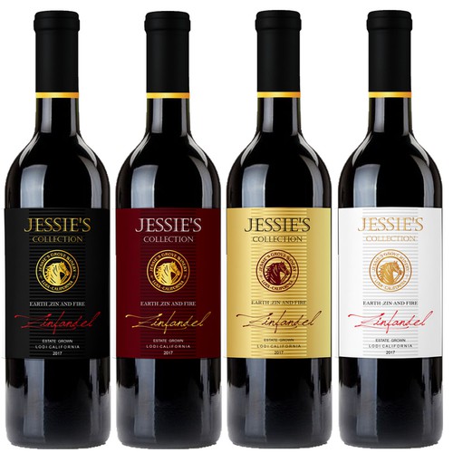 Label packaging with the title 'Wine Bottle Label Design'
