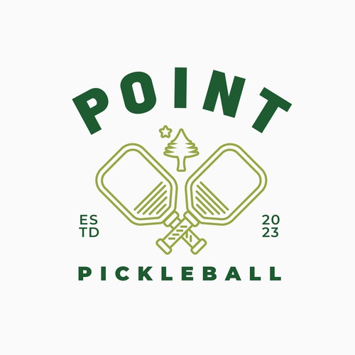 Pickleball  logo with the title 'Logo design contest entry'