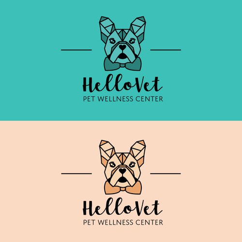 Coral design with the title 'Hello Pet Care - Boutique, Hip, Modern'