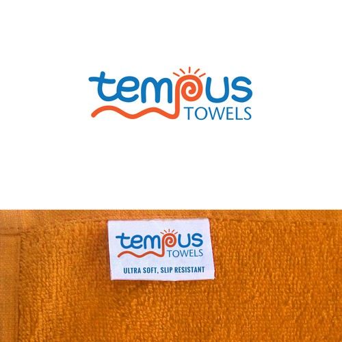 Towel design with the title 'Tempus towels'
